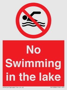 No Swimming in the lake